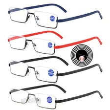 Lesebrille Halbrahmen Metall 1.0 1.5 2 2.5 3.0 3.5 4.0 Herren Lese Mini Brille