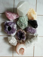 7,2 kg Konvolut Sammlung Edelsteine Heilsteine Teelichthalter groß Amethyst