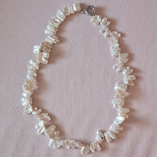 Perlenkette halskette weiß - perlenkette,