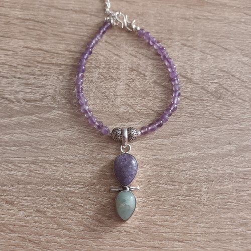 Amethyst larimar armband - /larimar,