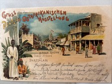 Ak Lithographie Gruß Von Deutsch ostafrikanische Ausstellung 1897 Sonderstempel