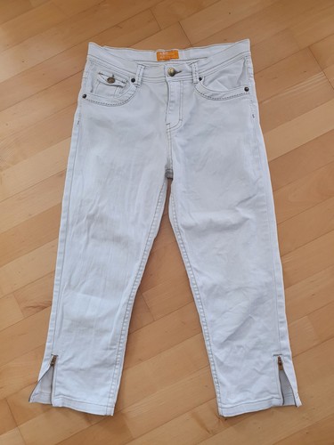 Hose jeans lang weiß one - 3/4,