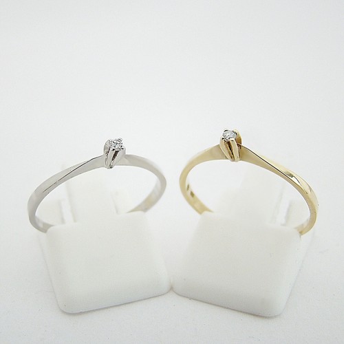 Ring gold 585er - ring, diamant