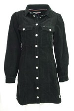 Tommy jeans samtkleid - tommy, schwarz