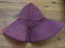 H&M* Sommerhut/Strandhut/Strohhut * lila* TOP/NEU* Schleife/Lederband*