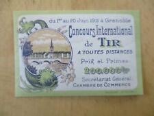 (2175) Reklamemarke Concours International de Tir Grenoble 1911