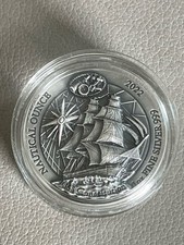 Ruanda Nautical 2022 USS Constitution 1 Unze Antik Finish High Relief