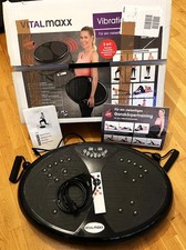Vibrationplatte Vital Maxx mit Fernbedienung + allem Zubehör schwarz Fitness