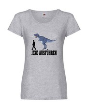 Exe Ausführen | Dinosaurier Damen Shirt Weiß