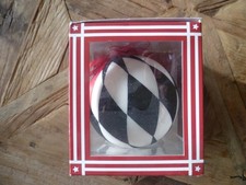 Weihnachtskugel Kugel groß schwarz weiß Rautenmuster NEU