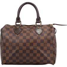Louis Vuitton Damier Ebene Monogram Speedy 25 Handbag Tasche