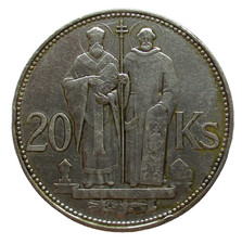 Slowakei Silber 20 Kronen 1941