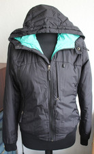 BMW Mini Cooper Damenjacke vintage schwarz mit grünem Futter Gr S