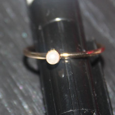 Ring schlicht mit Perle / Modeschmuck Goldfarben 17 mm Adventskalender