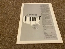 ZEITSCHRIFT WERBUNG 11X8 1975 YAMAHA NATIONAL ELECTONE ORGAN FESTIVAL