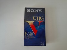 Sony VHS, UHG, E 240, Videokassette, leer, ungeöffnet in originaler Folie