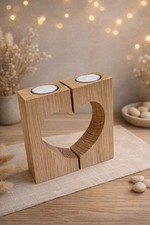 Herz Teelichthalter aus Eiche
