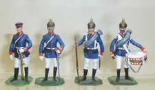 4 Zinnfiguren Preussen 1900