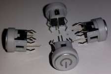 10 x Druck Taster blaue LED d = 10mm pcb