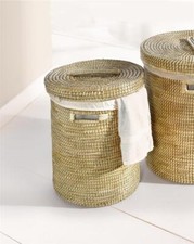 Wäschekorb aus Seegras mit