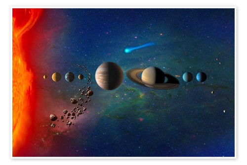 Poster sonnensystem nasa - sonnensystem,