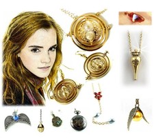 Harry Potter Halskette Zeitumkehrer Drehbar Glas Schmuck Geschenk Neu
