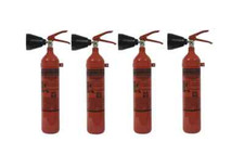 4 Stück 2kg CO2 Feuerlöscher