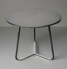 Beistelltisch Stahlrohrmöbel Rund nach Marcel Breuer 50er Jahre Bistrotisch