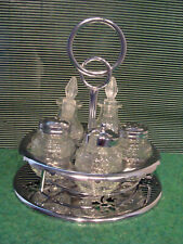 Menage  6 tlg Halter,Salz,Pfeffer, Senf, Oel und Essig