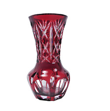 WMF Vase Überfang Glas rot Crystall Kabinett  24 cm hoch topp Zustand