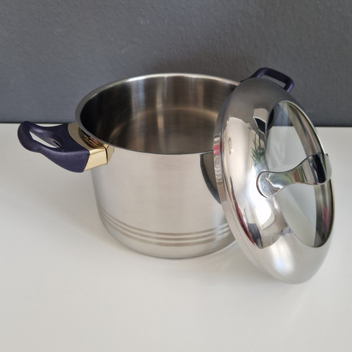 Edelstahl kochtopf rund - kochtopf, silber
