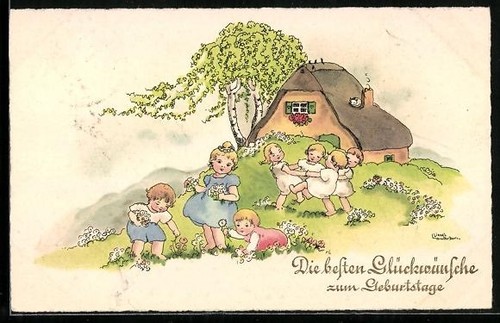 Künstler liesel - künstler-ak,