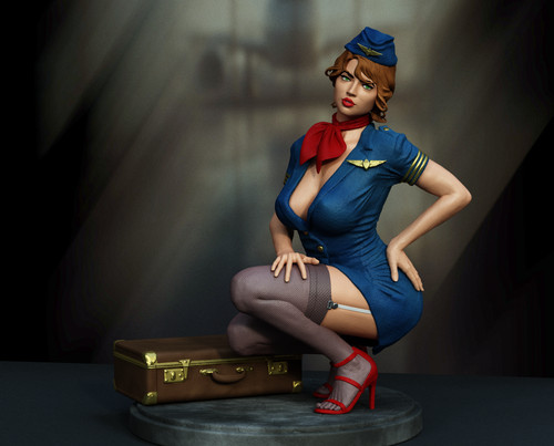Stewardess uniform 3d - stewardess,, uniform,