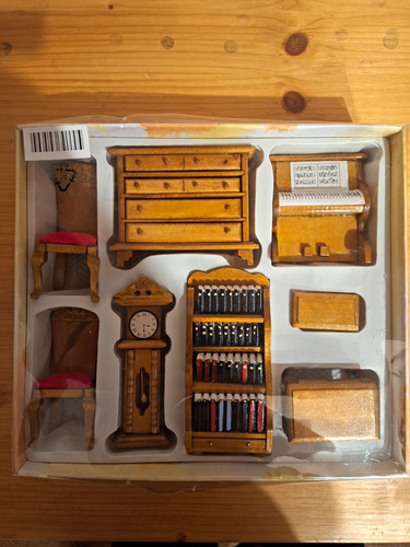 Puppenhaus wohnzimmer set holz - wohnzimmer-set,