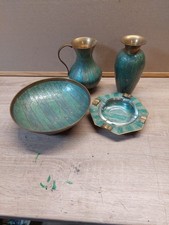 Konvolut aus Schale Vasen Aschenbecher Messing