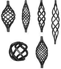 Korb Zwirbel Verschiedene Größen Schmiedeeisen Zierelement 12x12 - 16x16 mm