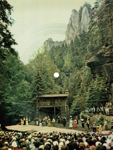 Tonpostkarte felsenbühne - tonpostkarte,