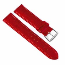 Armband Uhrenarmband für Armbanduhr Kunstleder Damen klassische Uhren rot