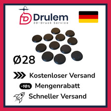 28mm Tabletop Bases Rund schwarz in großen Mengen KOSTENLOSER VERSAND
