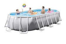 INTEX Prism Frame Oval Pool Set 503x274x122 Pool Schwimmbad Schwimmbecken Leiter