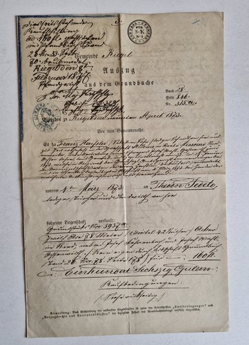 Grundbuch urkunde 1873 - grundbuch-urkunde,