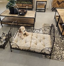 Clayre & Eef Hundebett in 3 Farben Hunde Tiere Eisen Bett 80x53x58cm Tierbedarf