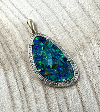 Großer Vintage Mosaik Opal