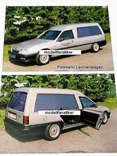 2 x Opel Omega "Pollmann Leichenwagen Bestattungswagen Bestatter" Wandbilder !