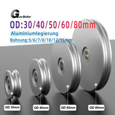 Aluminium Umlenkrolle Rollen Laufrolle 30/40/50/60/80mm Kugellager Riemenscheibe