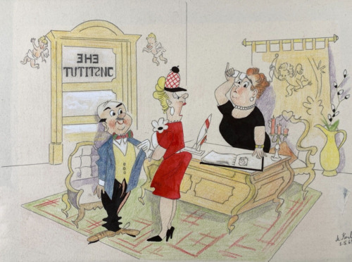 Original zeichnung karikatur - original,
