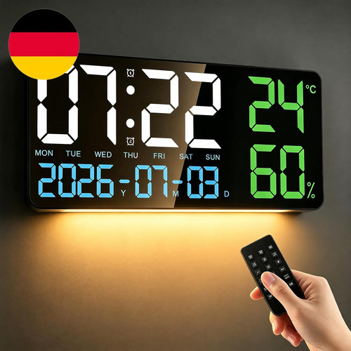Digitale wanduhr groß - digitale,