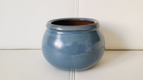 Keramik topf blumentopf - keramik, blau