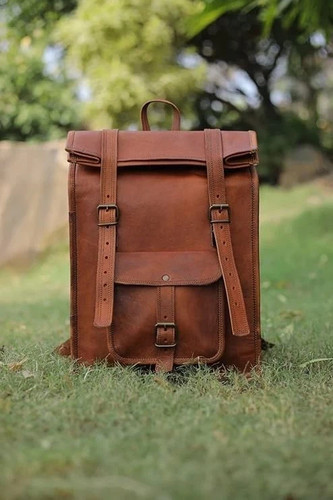Ziegenleder rucksack laptop - ziegenleder,