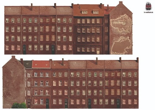 Gebäude modellbahnkulisse - gebäude,